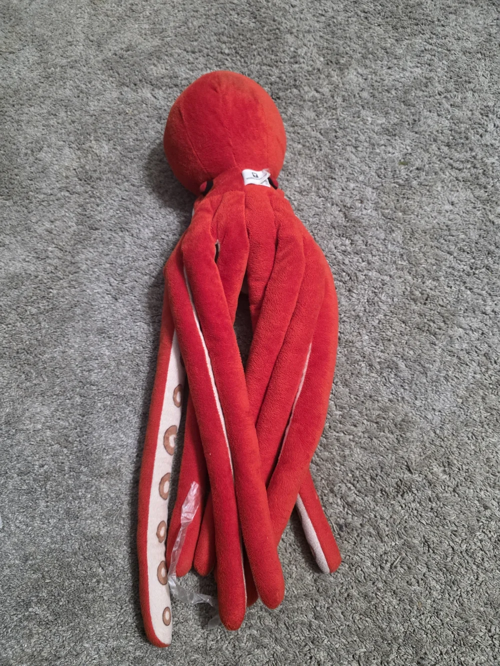 Wildlife Artist Red Plush Squid Stuffed Toy for Kids